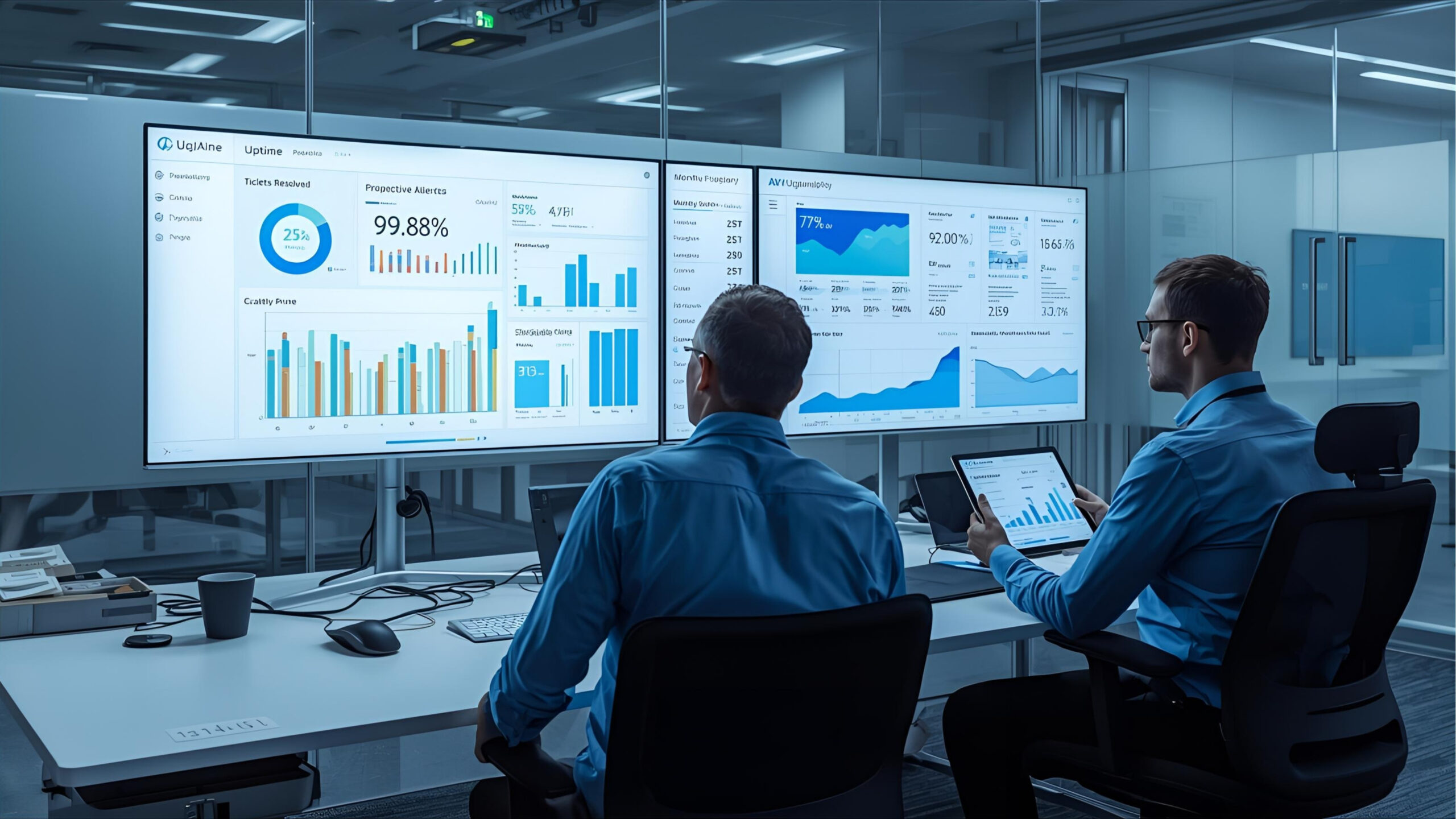 Monitoring dashboards and monthly performance reporting