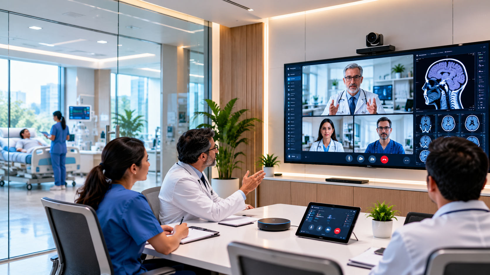 Healthcare professional in a clinical consultation